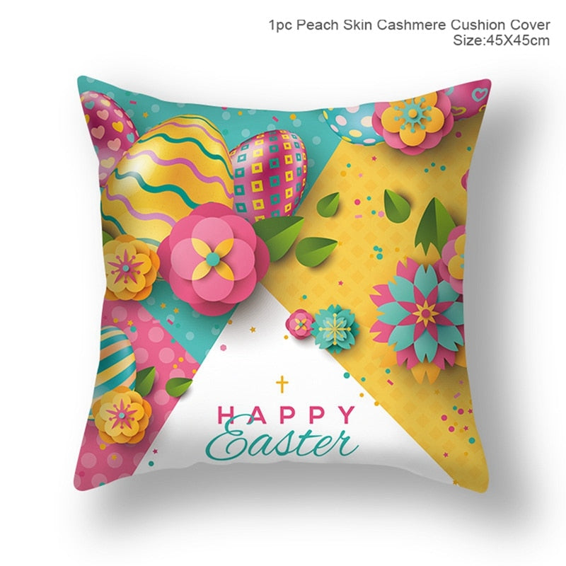 Happy Easter Decoration For Home Easter Rabbit Eggs Pillowcase Bunny Easter Party Decoration Supplies Easter Party Favor Gift