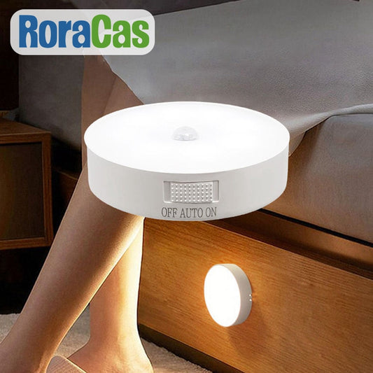 Motion Sensor Light Wireless LED Night Light USB Bedroom Lamp Room Decor Cabient Light Detector Stairs Hallway Closet