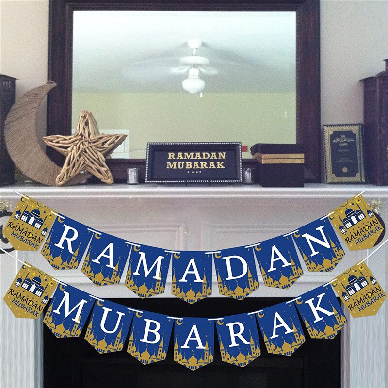 Eid Ramadan Decoration 2023 Eid Mubarak Banners for Home Businesses Mosques Iftar Party Banner for Ramadan Home Party Supplies