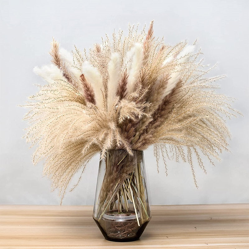 Natural Dried Pampas Grass Bouquet, Nordic Home Decor