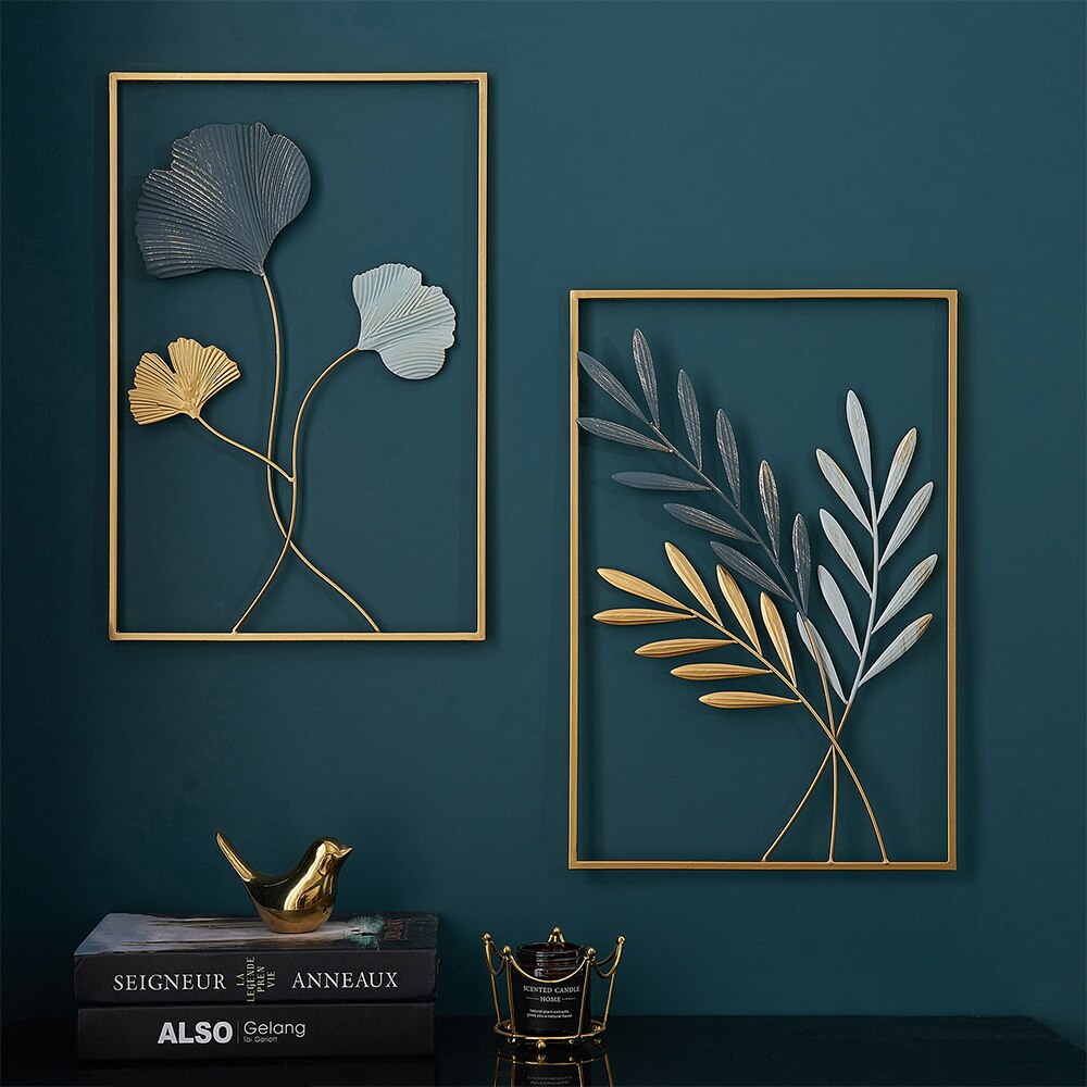 Nordic Home Wall Decor | Metal Gold Wall Stickers