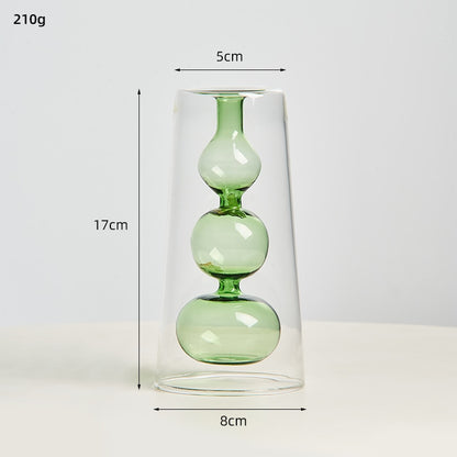 Nordic Home Decor Glass Vase Living Room Decoration Flower Vase Transparent Home Decorations Decorative Glasses Gifts