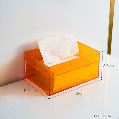 Modern Acrylic Tissue Box Transparent Fashion Napkin Holder Home Decoration Living Room Desk Decor Accessories Decorative Box