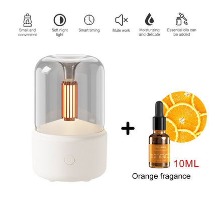 Portable Candlelight, Aroma Diffuser, USB Electric Home Air Humidifier.