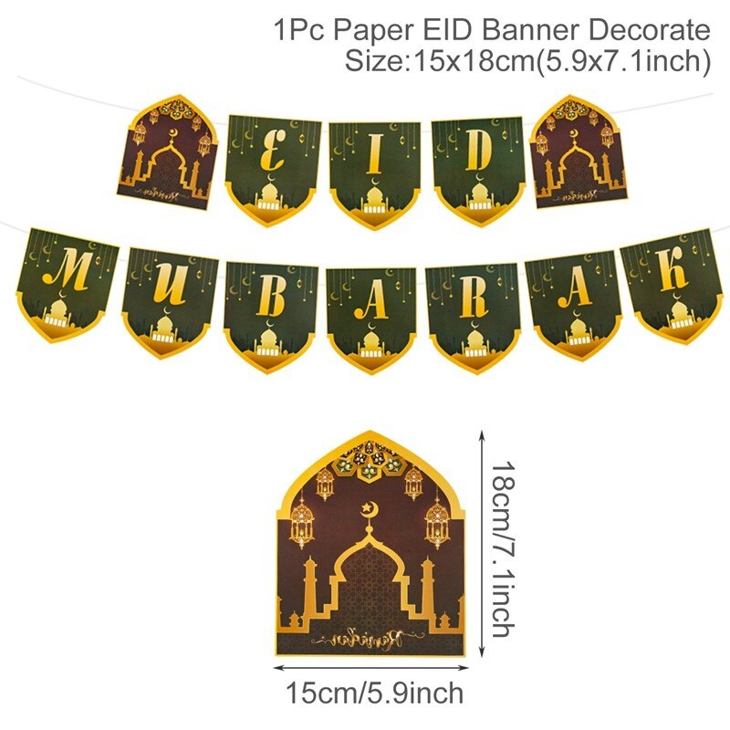 Eid Mubarak Banner Ramadan Decoration For Home Islamic Muslim Party Supplies Eid Al Adha Eid Ramadan Mubarak Gifts Kareem