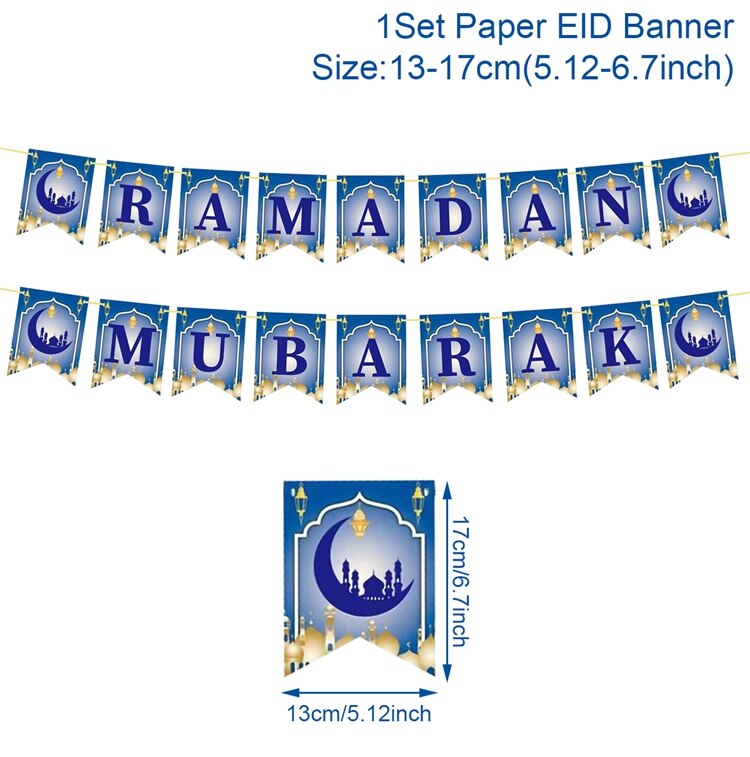 Eid Mubarak Banner Ramadan Decoration For Home Islamic Muslim Party Supplies Eid Al Adha Eid Ramadan Mubarak Gifts Kareem