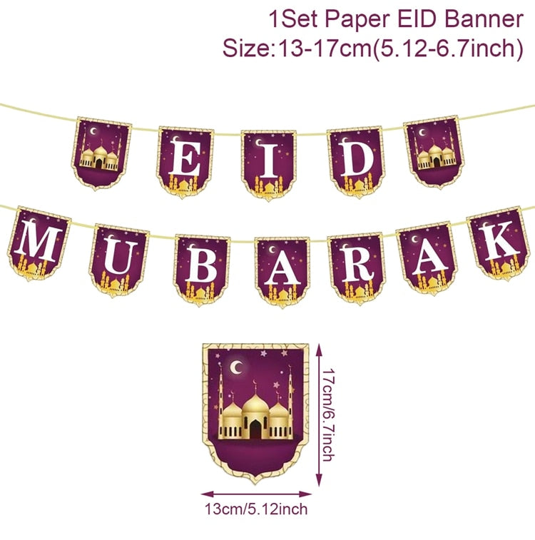 Eid Mubarak Banner Ramadan Decoration For Home Islamic Muslim Party Supplies Eid Al Adha Eid Ramadan Mubarak Gifts Kareem