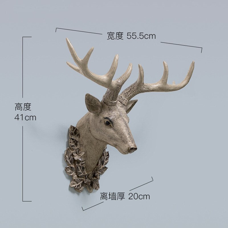 Lucky Deer Head Wall Hanging Decoration - Home at First Site