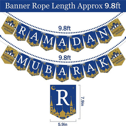 Eid Ramadan Decoration 2023 Eid Mubarak Banners for Home Businesses Mosques Iftar Party Banner for Ramadan Home Party Supplies