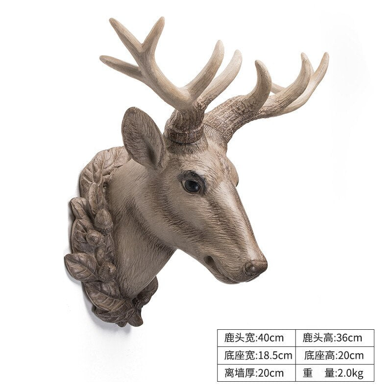 Lucky Deer Head Wall Hanging Decoration - Home at First Site