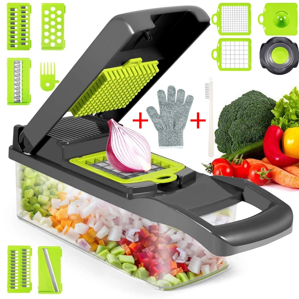 Multifunctional Vegetable Cutter, Potato Chopper, Carrot Grater Slicer