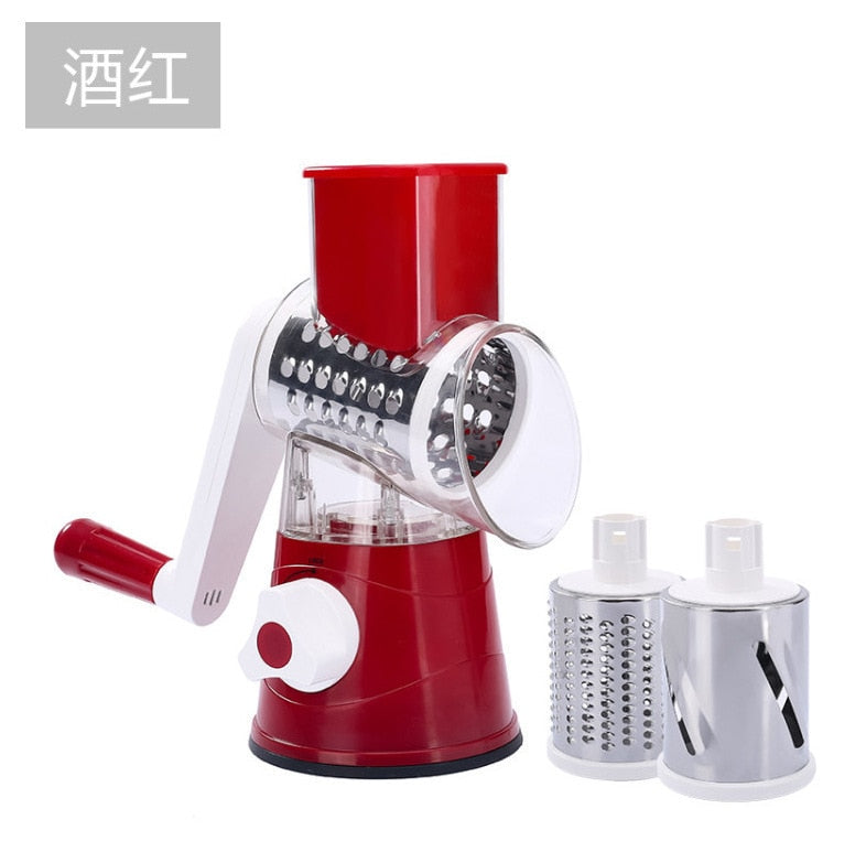 Manual Vegetable Cutter Slicer Kitchen Roller Gadgets Tool Fruit Vegetable Chopper Round Slicer Graters Potato Carrot Shredder