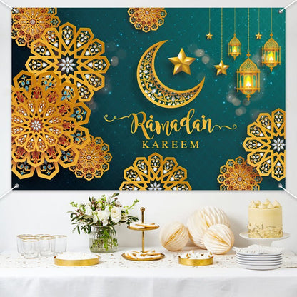 Eid Mubarak Background 2023 Kareem Ramadan Decoration for Home Islamic Muslim Party Supplies Ramadan Mubarak Decor Eid Al Adha