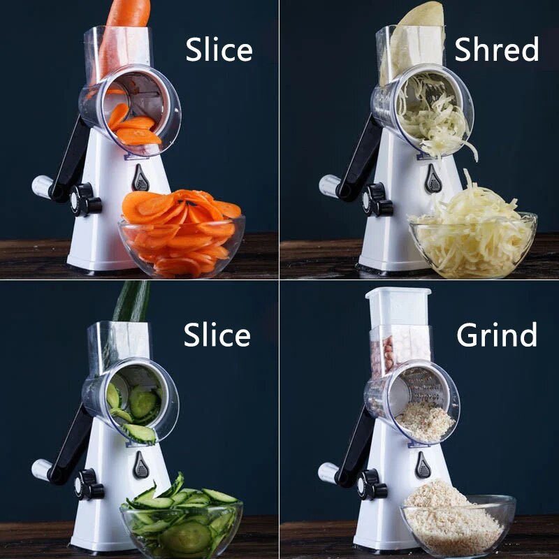 Manual Rotary Cheese Grater for Vegetable Cutter Potato Slicer Mandoline Multifunctional Vegetable Chopper Kitchen Accessories