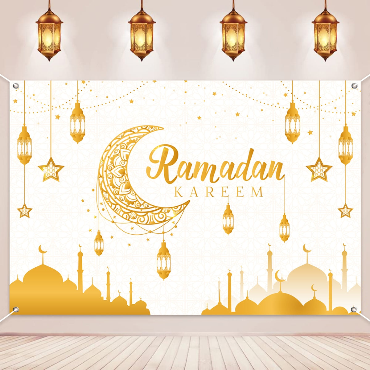 Eid Background Eid Mubarak Ramadan Kareem Backdrop Islam Muslim Party Supplies 2023 Ramadan Decoration For Home Eid Al-fitr Gift