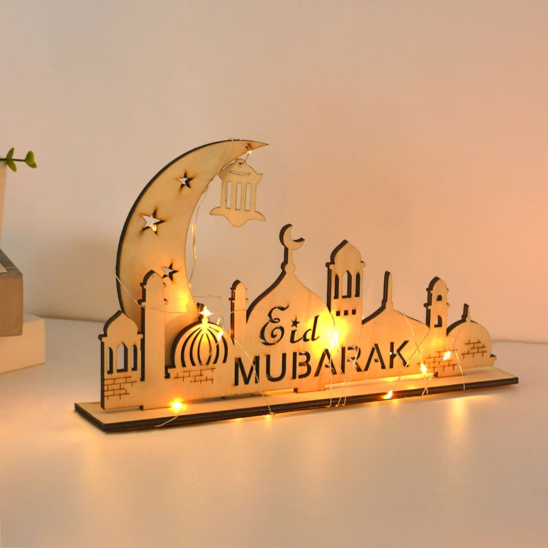 Eid Mubarak Wooden Ornament Ramadan Decorations For Home Islamic Muslim Party Supplies Eid Al Adha Favor Ramadan Kareem Gifts