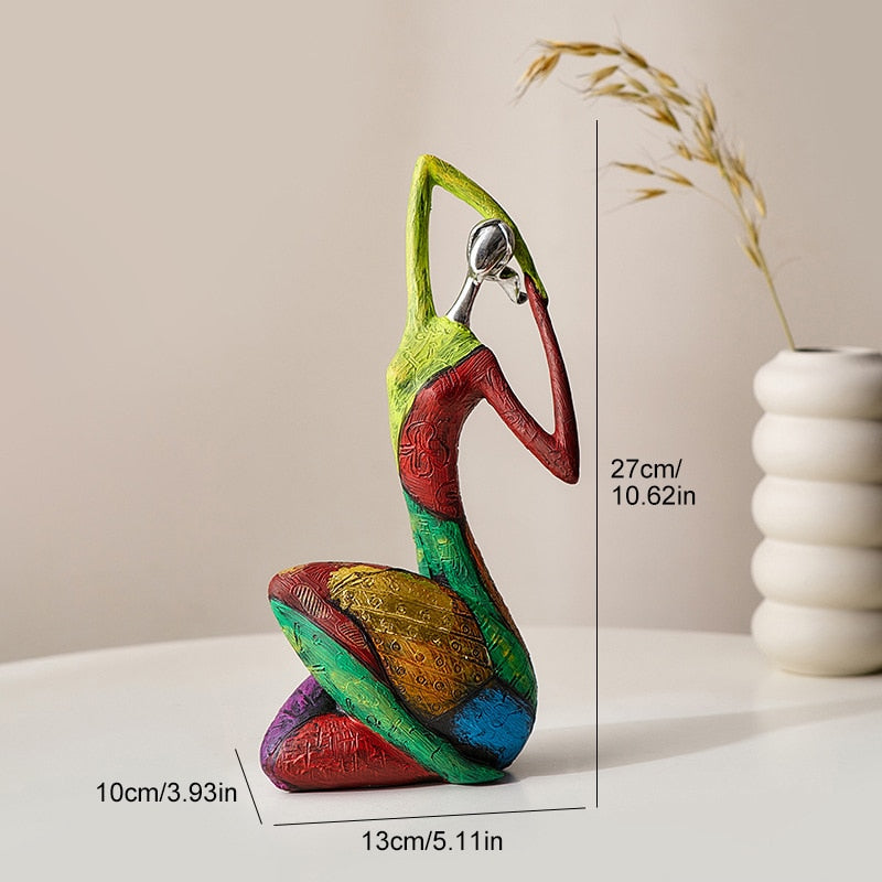 Home Decoration Colorful Abstract Figure Sculpture