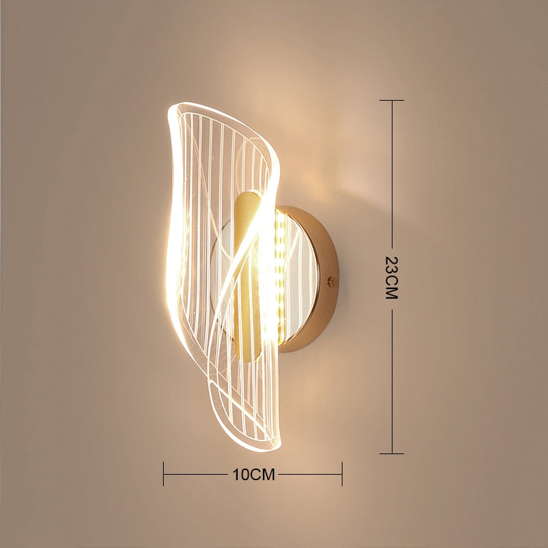 LED Wall Lighting, Modern Spiral Led Acrylic Wall Lamp Indoor Wall Light.