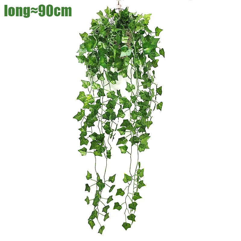 Artificial Plant Persian Fern Leaves, Wall Hanging Balcony Decoration