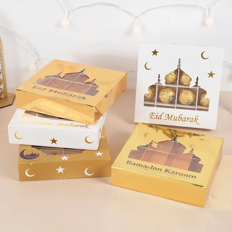 Eid Mubarak Gift Box, Candy Cake Chocolate Packaging Box.