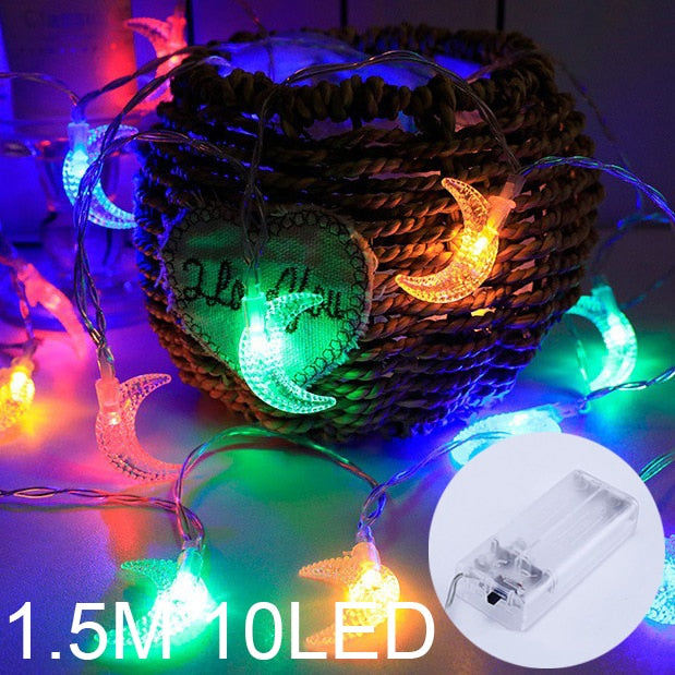 EID Mubarak Lantern LED Light Ornaments Eid Al-Fitr Aid Islamic Muslim Party Decor Supplies Ramadan Kareem Decoration for Home