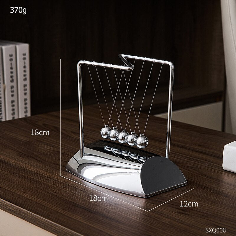 Office Desktop Decoration Development Educational Desk Toy Luminous Balance Steel Newton&#39;s Pendulum Physics Science Pendulum