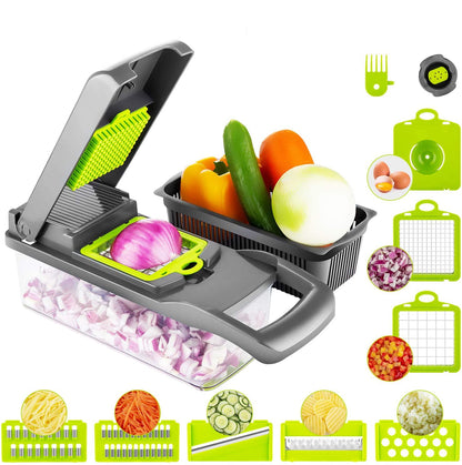 Multifunctional Vegetable Cutter, Potato Chopper, Carrot Grater, Kitchen Accessories.