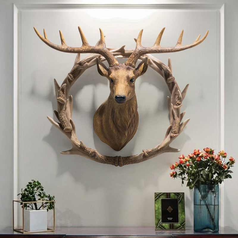 Lucky Deer Head Wall Hanging Decoration - Home at First Site