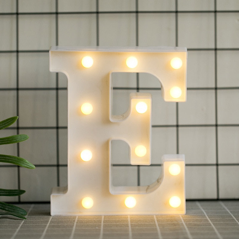 Luminous LED Letter Lights, Birthday Party Decorations.