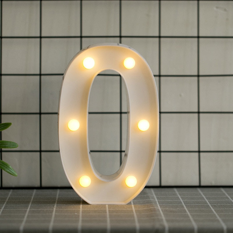 Luminous LED Letter Lights, Birthday Party Decorations.