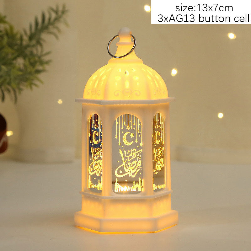 Muslim EID Mubarak Table Ornaments 3D Night Light Gurbang Kareem Ramadan Festival Party Supplies Eid Al Adha Decoration for Home