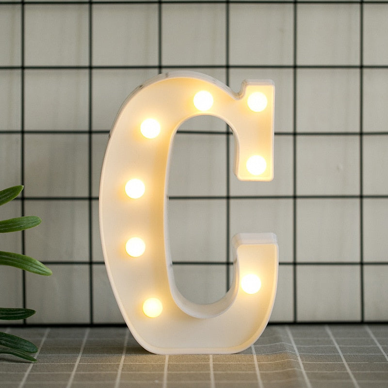 Luminous LED Letter Lights, Birthday Party Decorations.