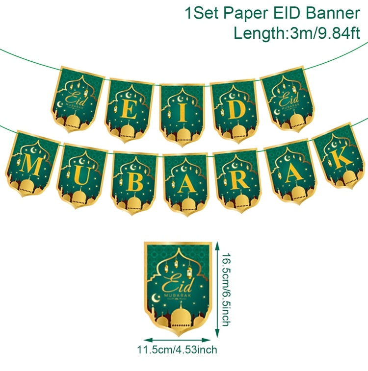 Eid Mubarak Banner Ramadan Decoration For Home Islamic Muslim Party Supplies Eid Al Adha Eid Ramadan Mubarak Gifts Kareem