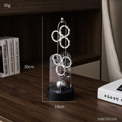 Office Desktop Decoration Development Educational Desk Toy Luminous Balance Steel Newton&#39;s Pendulum Physics Science Pendulum