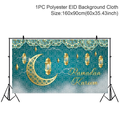 Eid Mubarak Background 2023 Kareem Ramadan Decoration for Home Islamic Muslim Party Supplies Ramadan Mubarak Decor Eid Al Adha