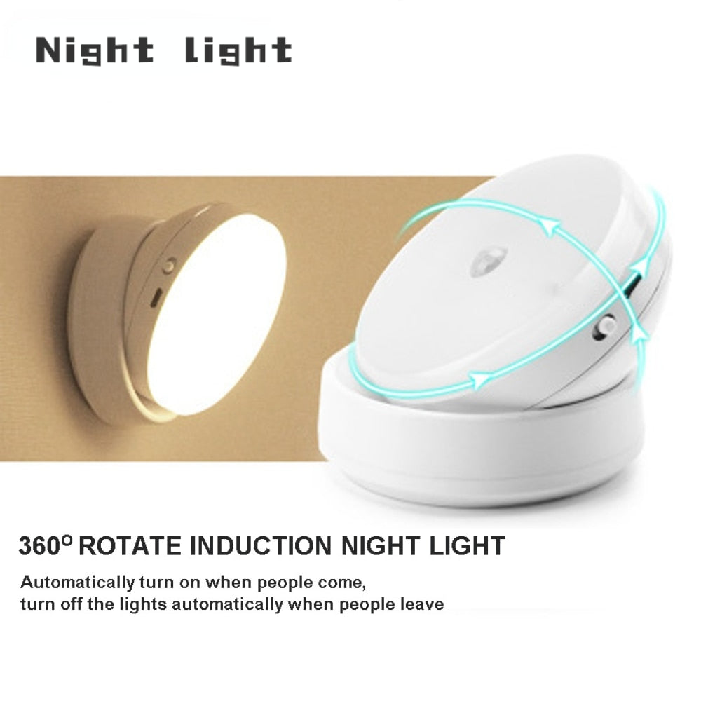 Motion Sensor Light Wireless Lamp USB Rechargeable Lamp Wireless Night Lights Wall Charging for Corridor Bedroom Decoration Home