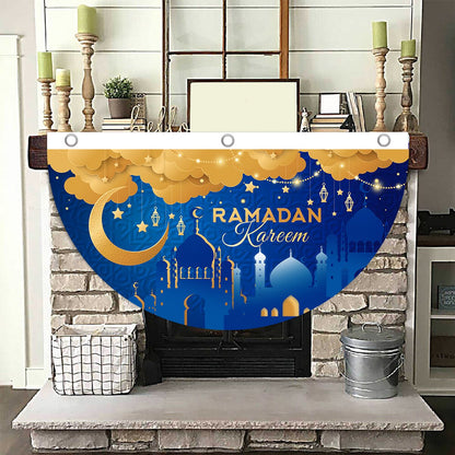 EID Mubarak Outdoor Fan-shaped Flag Banner Ramadan Decoration For Home Islamic Muslim Party Supplies Ramadan Kareem Home Decor