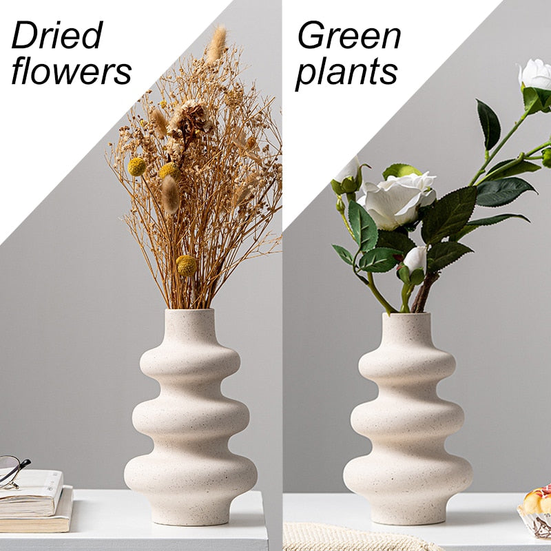 Creative Nordic Ceramic Vase, Plant Pot Flower For Living Room