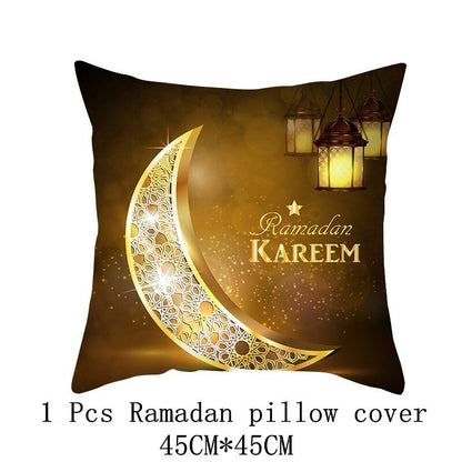 EID Mubarak Cushion Cover Ramadan Decoration for Home Ramadan Kareem Mubarak Muslim Islamic Party Supplies 2023 EID Pillowcase