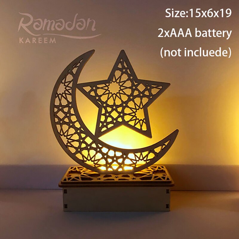 Candle Led Lights For Home - Ramadan Wooden Light Ornament