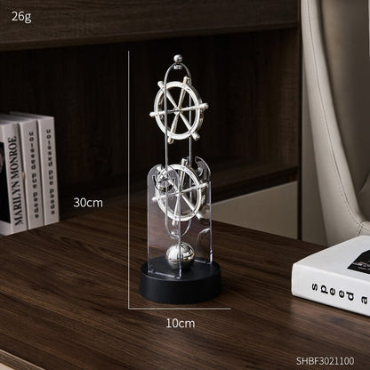 Office Desktop Decoration Development Educational Desk Toy Luminous Balance Steel Newton&#39;s Pendulum Physics Science Pendulum