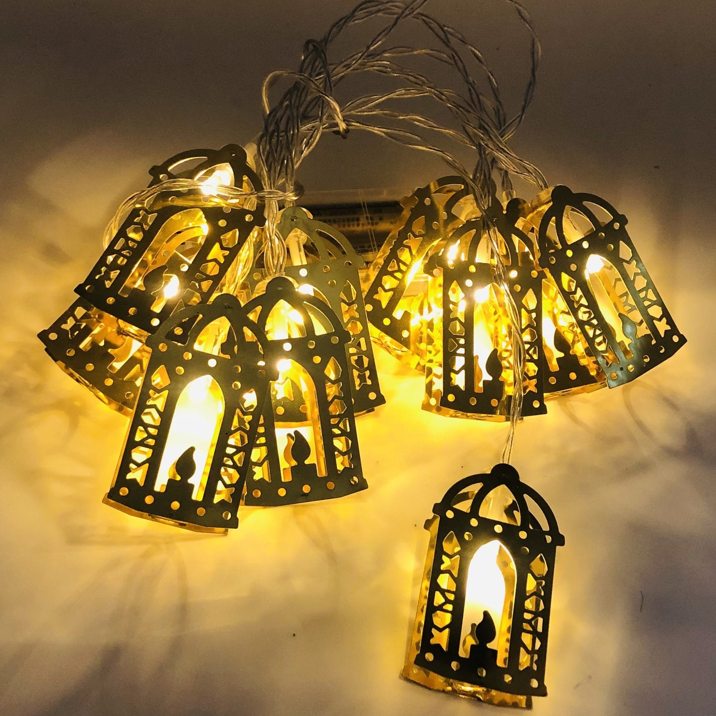 Eid Mubarak Star Moon Led String Lights Ramadan Kareem for Home Decoration Islamic Muslim Festival Party Supplies Eid Al-Fitr