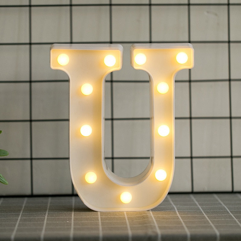 Luminous LED Letter Lights, Birthday Party Decorations.