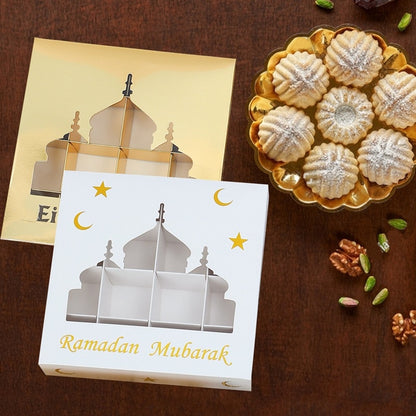 Eid Mubarak Gift Box Cake Candy Box Ramadan Decoration for Home 2023 Islamic Muslim Party Supplies Eid Al-fitr Ramadan Kareem