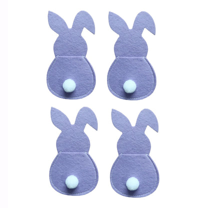 Easter Bunny Felt Cutlery Holder, Tableware Accessories.