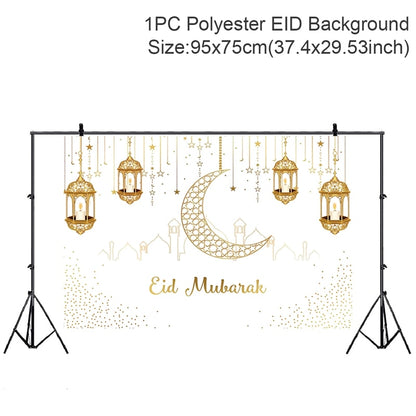 Eid Mubarak Background 2023 Kareem Ramadan Decoration for Home Islamic Muslim Party Supplies Ramadan Mubarak Decor Eid Al Adha