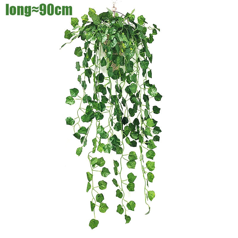 Artificial Plant Persian Fern Leaves, Wall Hanging Balcony Decoration