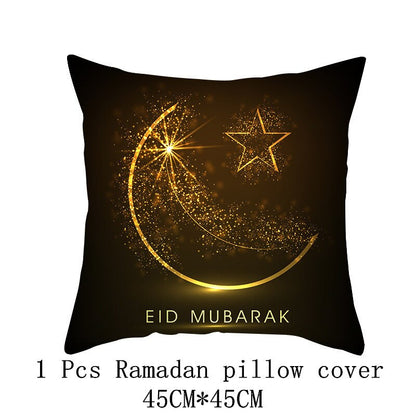 EID Mubarak Cushion Cover Ramadan Decoration for Home Ramadan Kareem Mubarak Muslim Islamic Party Supplies 2023 EID Pillowcase