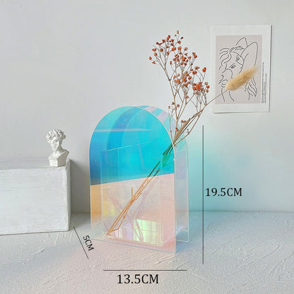 Rainbow Color Acrylic Vases - Home at First Site