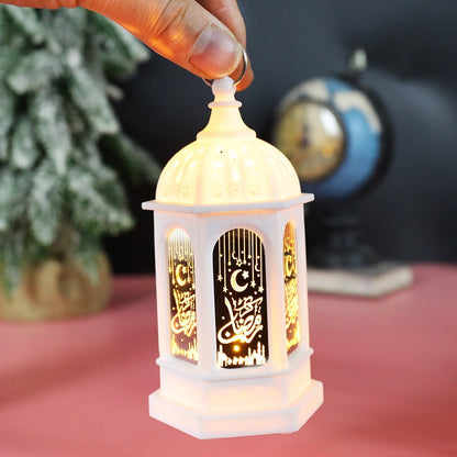 EID Mubarak Lantern LED Light Ornaments Eid Al-Fitr Aid Islamic Muslim Party Decor Supplies Ramadan Kareem Decoration for Home